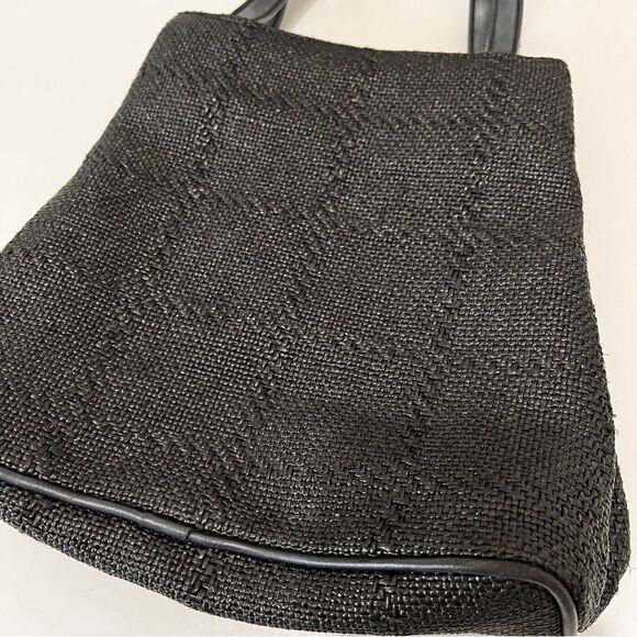 Nine West Black Pebbled Textured Double Strap Snap Button Purse Shoulder Bag 9X9 - Picture 6 of 10